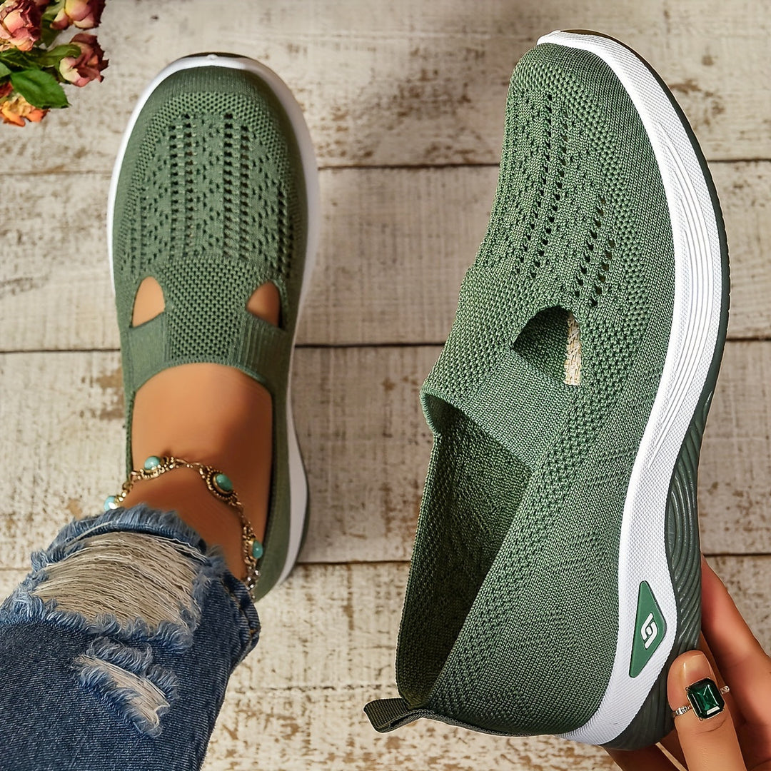 Dames Wandelschoenen Met Instapmodel, Antislipzool En Ademend Bovenwerk
