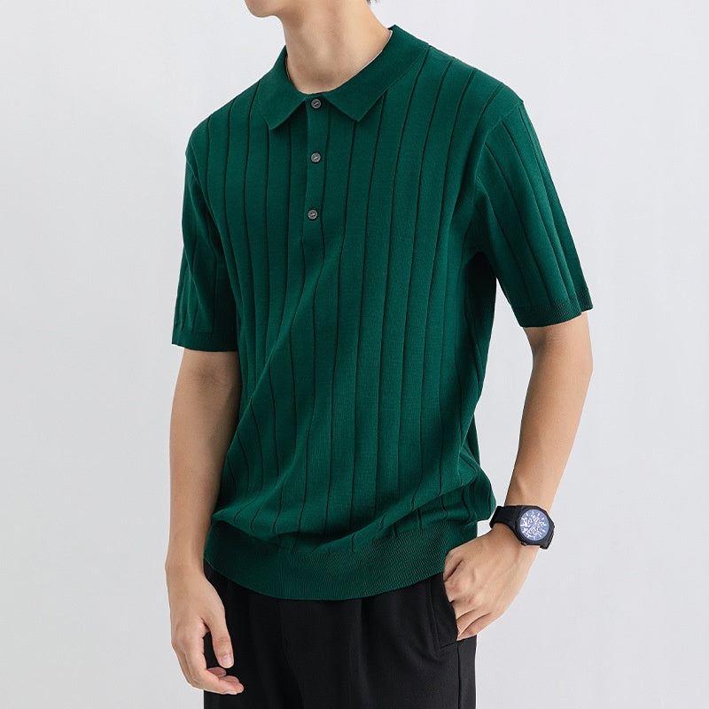 Heren Zomersweater met Korte Mouwen, Ademend Ontwerp en Ontspannen Pasvorm