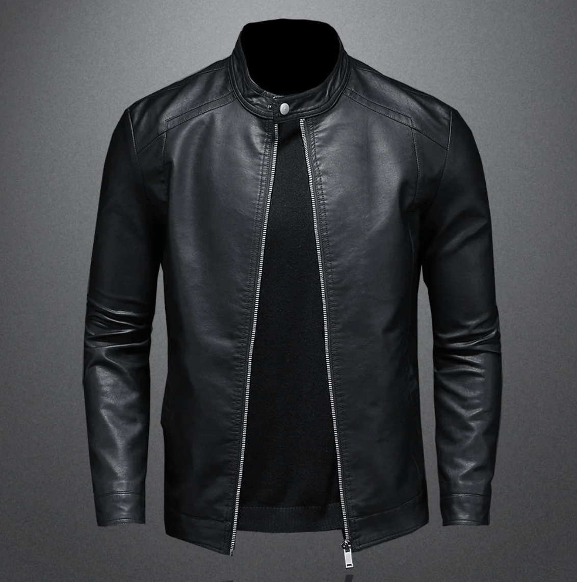 Heren Bikerjack Met Klassieke Slim Fit