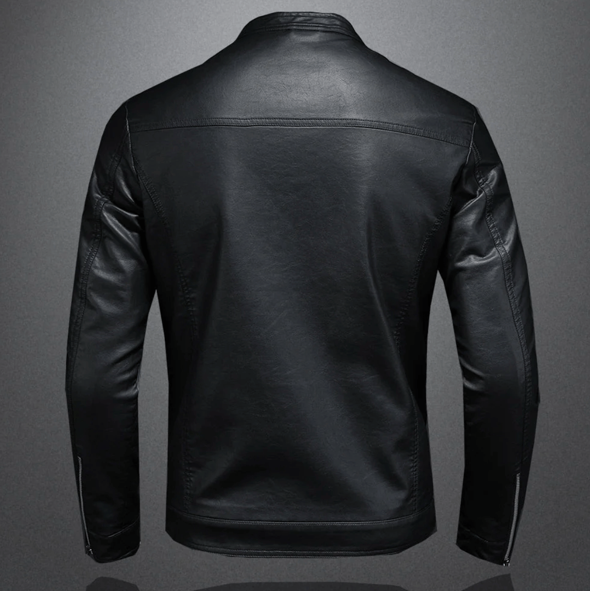 Heren Bikerjack Met Klassieke Slim Fit