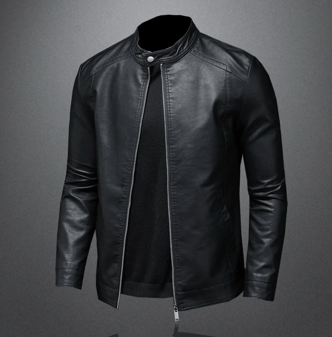 Heren Bikerjack Met Klassieke Slim Fit