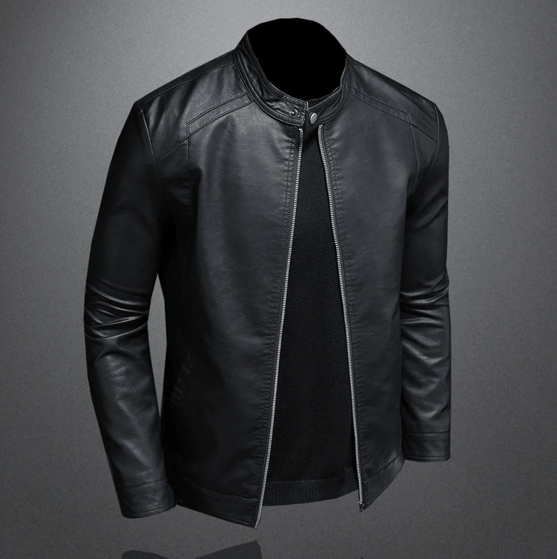 Heren Bikerjack Met Klassieke Slim Fit