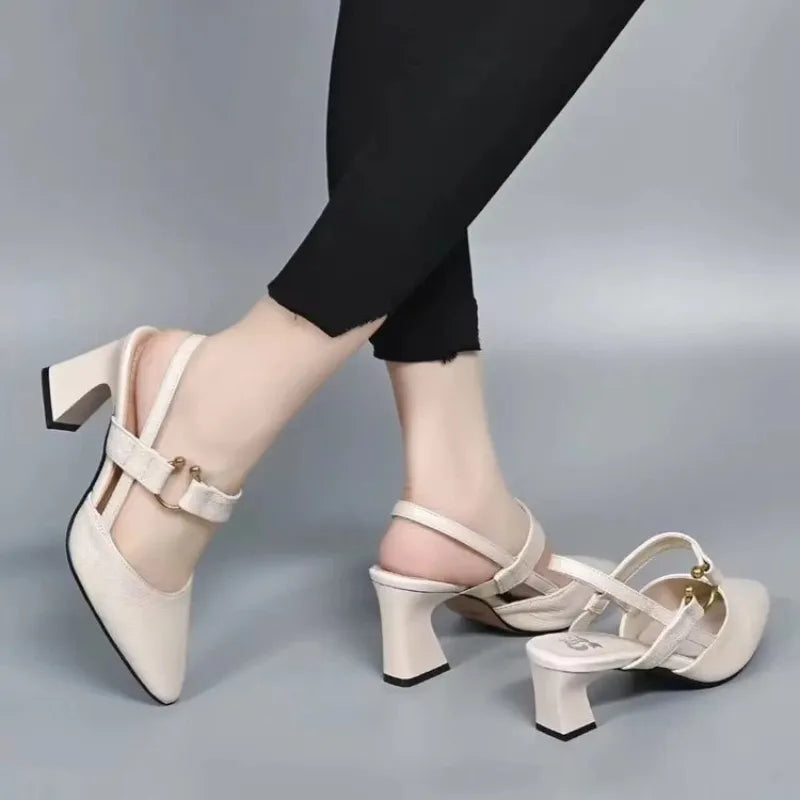 Dames Blokhakschoenen met Gevoerde Binnenzool en Brede Hakbasis