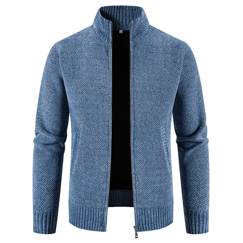 Heren Winter Vest Jas Slim Fit Fluwelen Afwerking Rits Sluiting