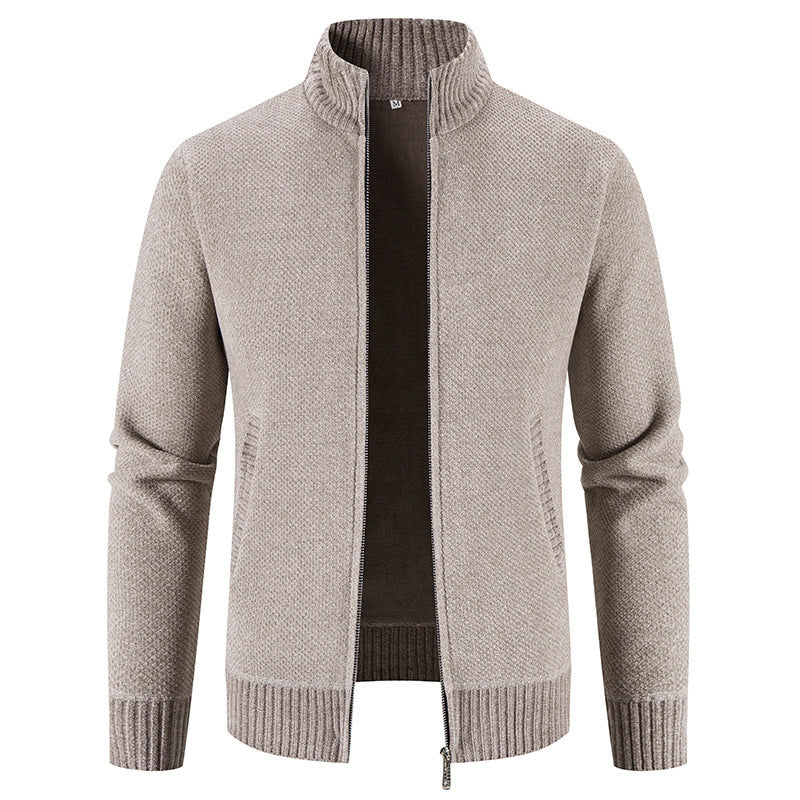 Heren Winter Vest Jas Slim Fit Fluwelen Afwerking Rits Sluiting