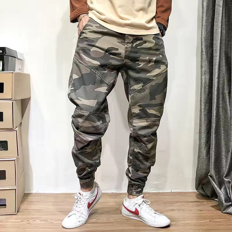 Heren Werkbroek Camouflage Met Enkelboorden Losse Pasvorm En Gevoerde Binnenkant