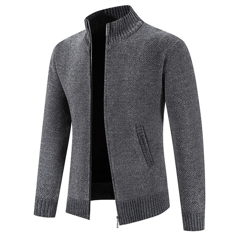 Heren Winter Vest Jas Slim Fit Fluwelen Afwerking Rits Sluiting