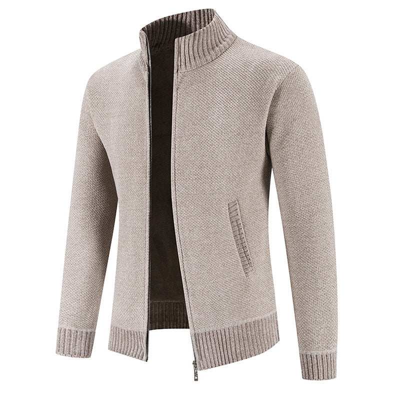 Heren Winter Vest Jas Slim Fit Fluwelen Afwerking Rits Sluiting