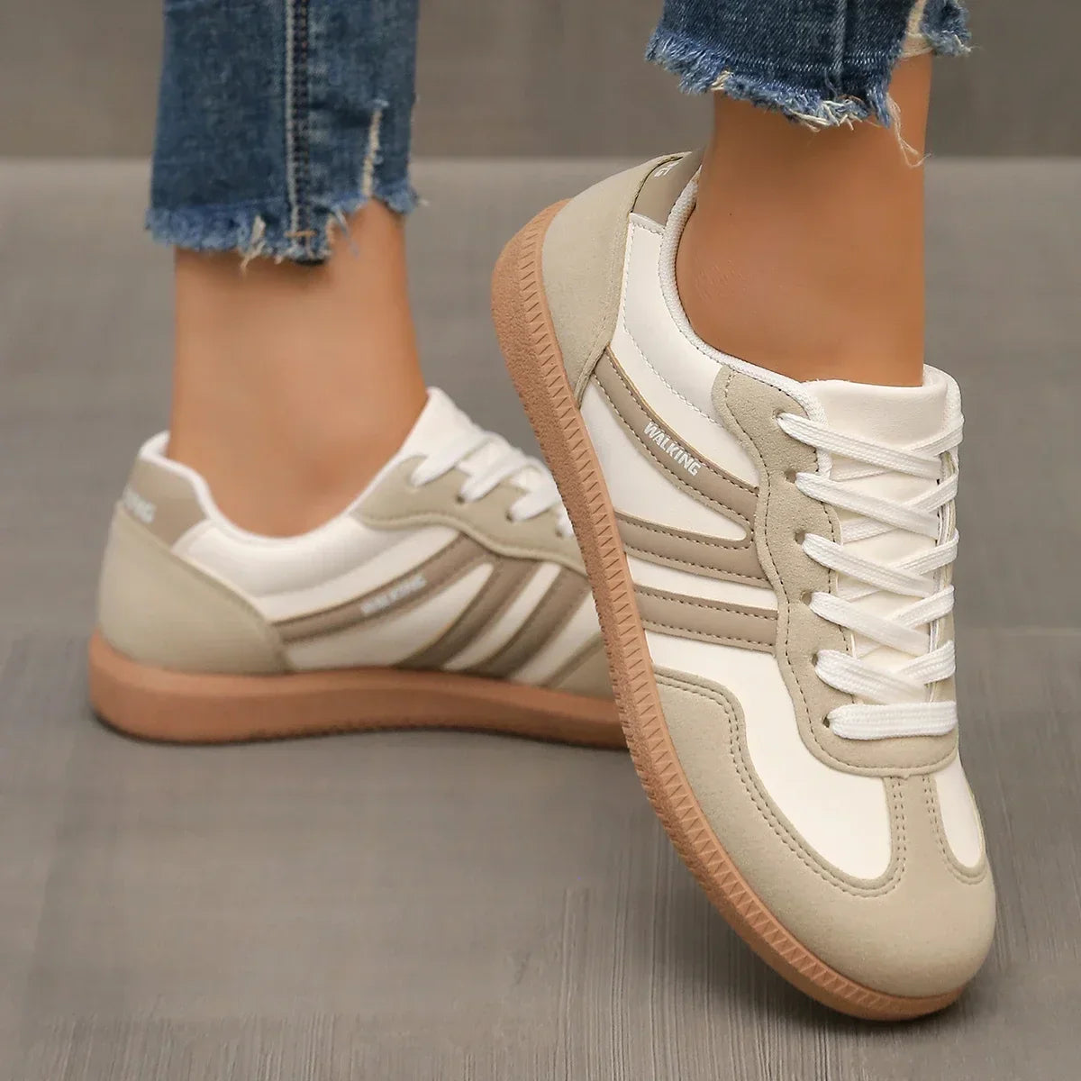 Dames Wandelsneakers met Gewelfde Ondersteuning en Ademend Mesh