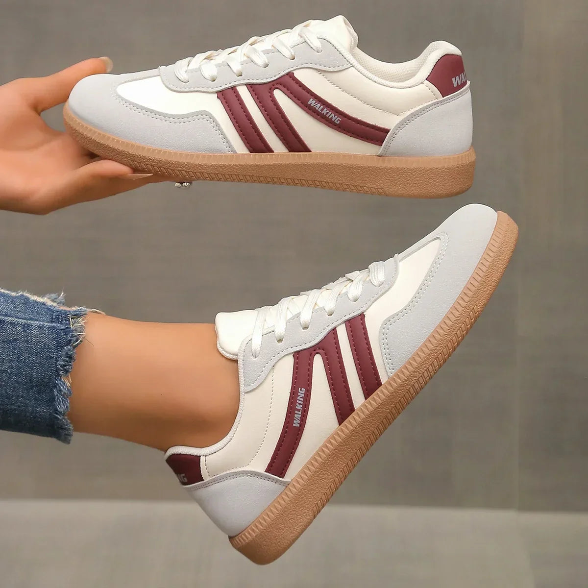 Dames Wandelsneakers met Gewelfde Ondersteuning en Ademend Mesh