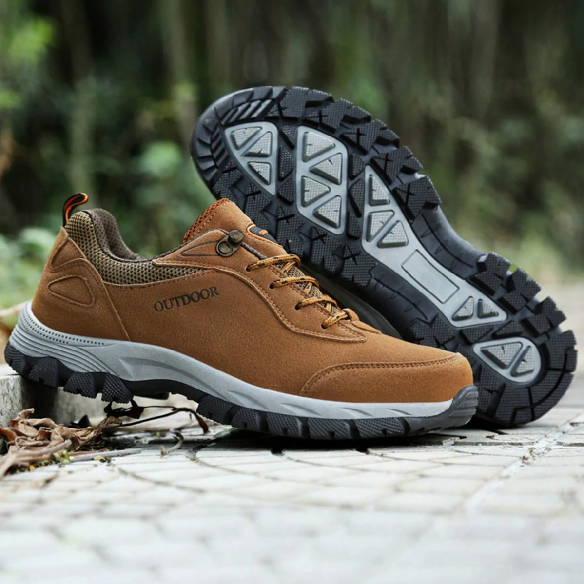 Heren Wandelschoenen Met Schokdempende Zool, Ademend Ontwerp En Ondersteunende Pasvorm