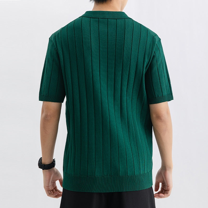 Heren Zomersweater met Korte Mouwen, Ademend Ontwerp en Ontspannen Pasvorm