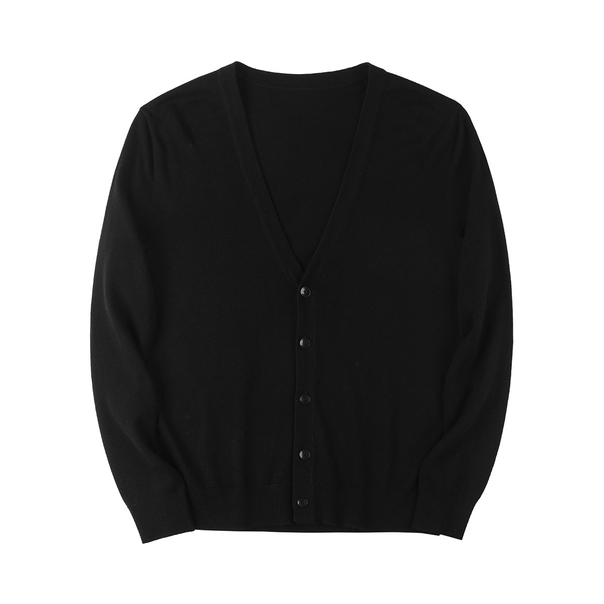 Heren Cardigan V-Hals Effen Kleur Lange Mouwen