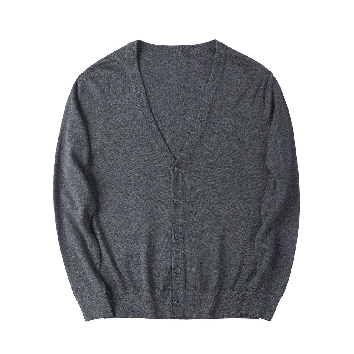 Heren Cardigan V-Hals Effen Kleur Lange Mouwen