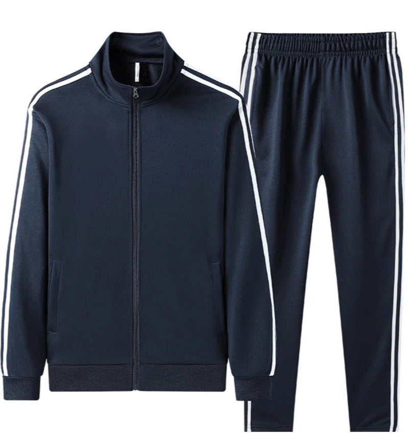 Heren Trainingspak Met Ritsvest Cardigan Jas Tweedelige Set Met Lange Mouwen
