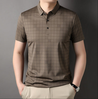 Heren Zomerse T-shirt met Korte Mouwen Dunne Pullover Effen Kleur Losse Pasvorm