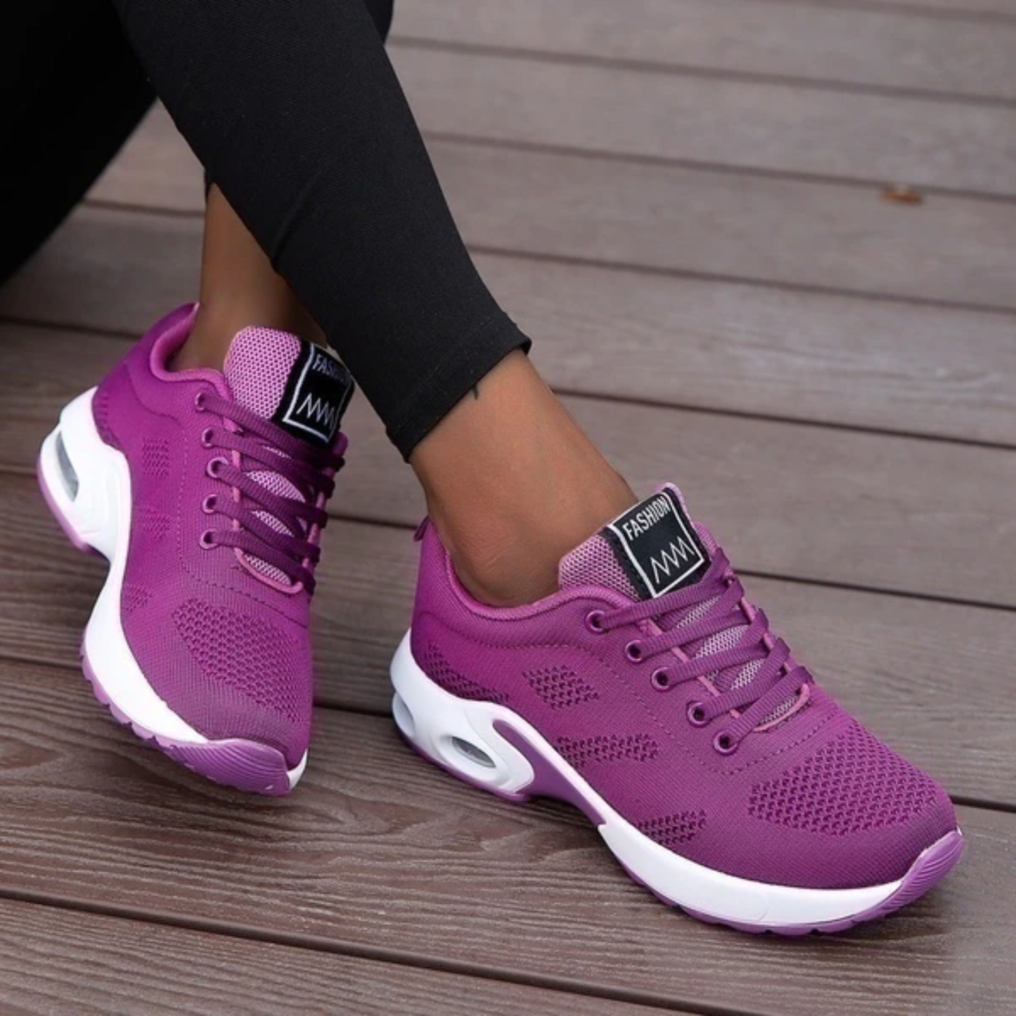 Hardloopsneakers voor Dames met Gewatteerde Zool Ademend Mesh en Lichtgewicht Pasvorm