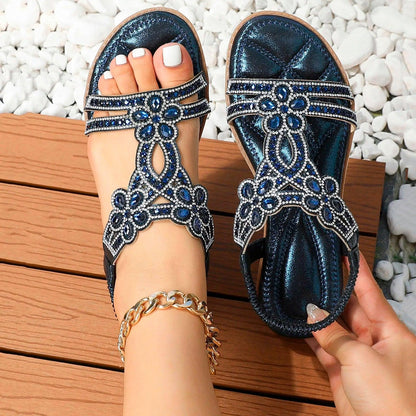 Dames Zomersandalen met Voetboogondersteuning en Rekbare Bovenkant