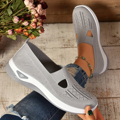 Dames Wandelschoenen Met Instapmodel, Antislipzool En Ademend Bovenwerk