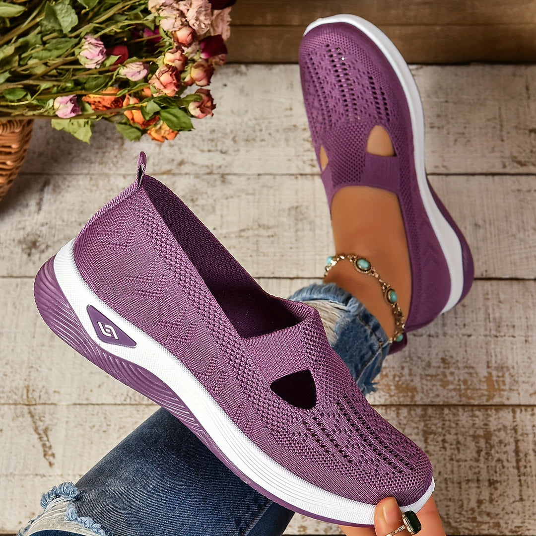 Dames Wandelschoenen Met Instapmodel, Antislipzool En Ademend Bovenwerk