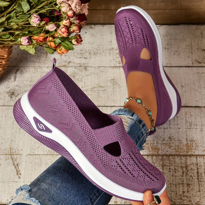 Dames Wandelschoenen Met Instapmodel, Antislipzool En Ademend Bovenwerk