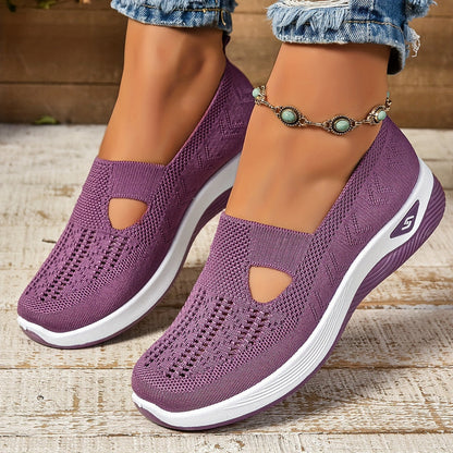 Dames Wandelschoenen Met Instapmodel, Antislipzool En Ademend Bovenwerk