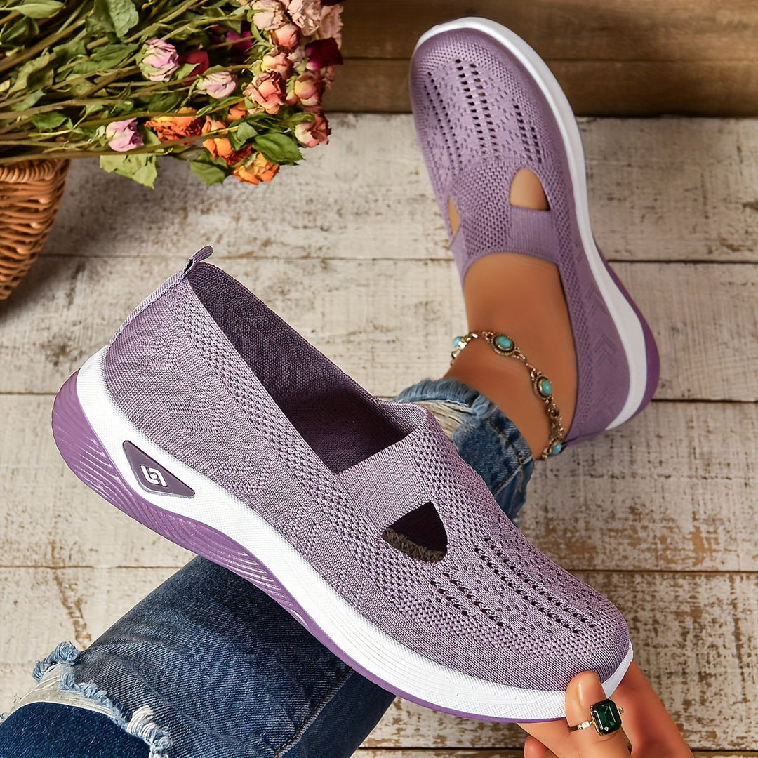 Dames Wandelschoenen Met Instapmodel, Antislipzool En Ademend Bovenwerk