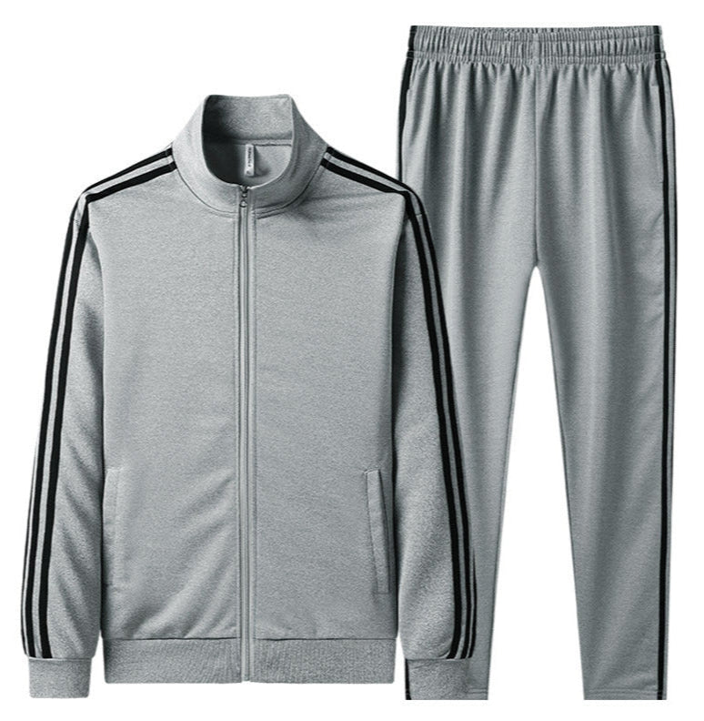 Heren Trainingspak Met Ritsvest Cardigan Jas Tweedelige Set Met Lange Mouwen