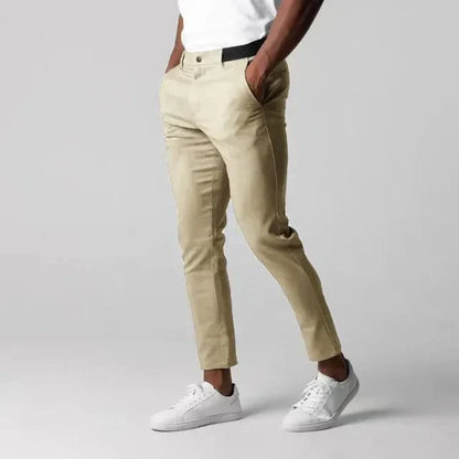 Heren Chino Broek Voor Lente En Herfst Met Stretch, Tapered Fit En Ademend Ontwerp