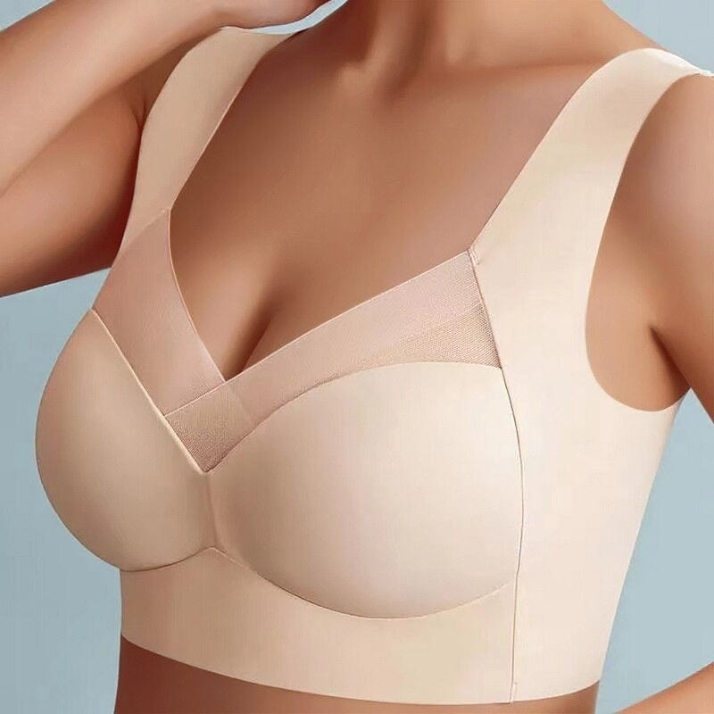 Dames Naadloze Push-Up Beha Met Ondersteuning En Ademend Comfort