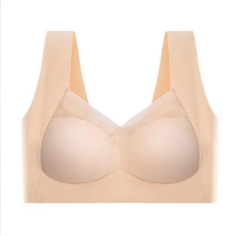 Dames Naadloze Push-Up Beha Met Ondersteuning En Ademend Comfort