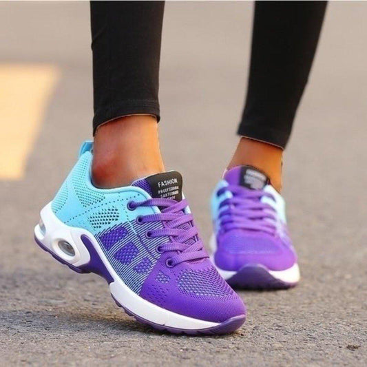 Wandelsneakers voor Dames met Instapontwerp Gewatteerde Zool en Ademend Mesh