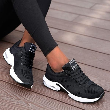 Wandelsneakers voor Dames met Instapontwerp Gewatteerde Zool en Ademend Mesh