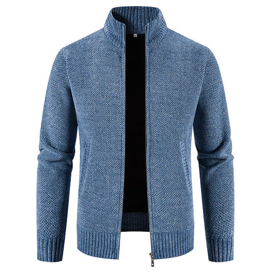 Heren Winter Vest Jas Slim Fit Fluwelen Afwerking Rits Sluiting
