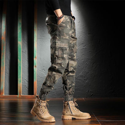 Heren Werkbroek Camouflage Met Enkelboorden Losse Pasvorm En Gevoerde Binnenkant
