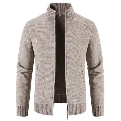 Heren Winter Vest Jas Slim Fit Fluwelen Afwerking Rits Sluiting