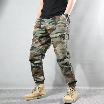 Heren Werkbroek Camouflage Met Enkelboorden Losse Pasvorm En Gevoerde Binnenkant