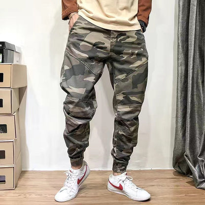 Heren Werkbroek Camouflage Met Enkelboorden Losse Pasvorm En Gevoerde Binnenkant