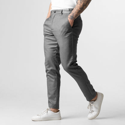 Heren Chino Broek Voor Lente En Herfst Met Stretch, Tapered Fit En Ademend Ontwerp