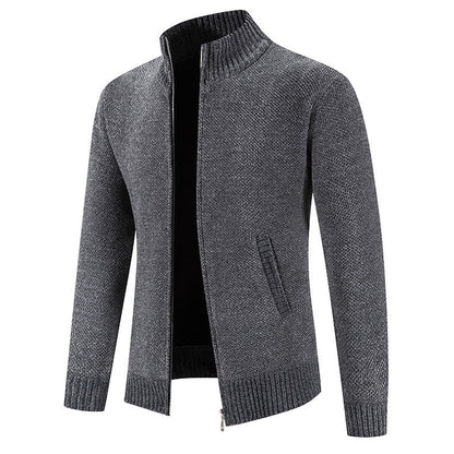 Heren Winter Vest Jas Slim Fit Fluwelen Afwerking Rits Sluiting