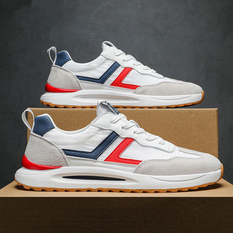 Heren Canvas Sneakers Met Rubberen Zool En Mesh Voering