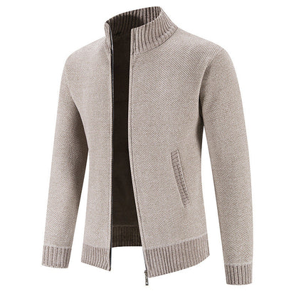Heren Winter Vest Jas Slim Fit Fluwelen Afwerking Rits Sluiting