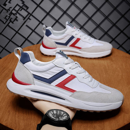 Heren Canvas Sneakers Met Rubberen Zool En Mesh Voering