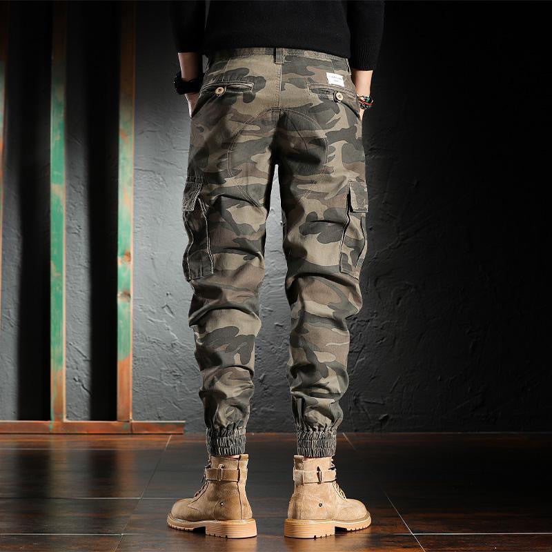 Heren Werkbroek Camouflage Met Enkelboorden Losse Pasvorm En Gevoerde Binnenkant