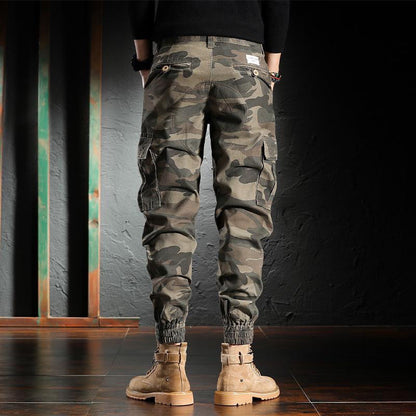 Heren Werkbroek Camouflage Met Enkelboorden Losse Pasvorm En Gevoerde Binnenkant