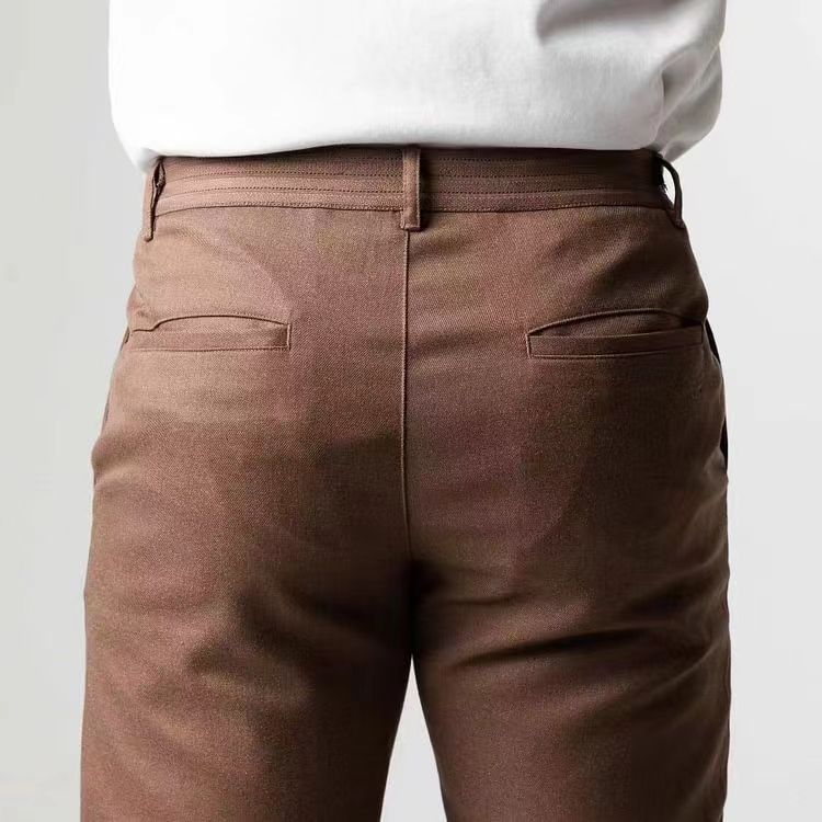 Heren Chino Broek Voor Lente En Herfst Met Stretch, Tapered Fit En Ademend Ontwerp