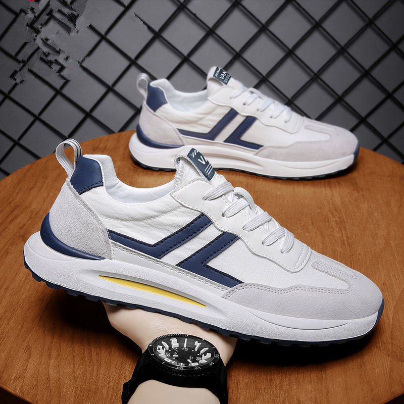 Heren Canvas Sneakers Met Rubberen Zool En Mesh Voering