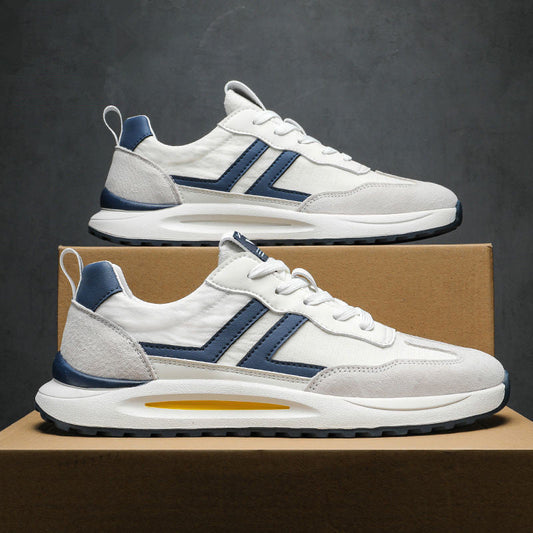 Heren Canvas Sneakers Met Rubberen Zool En Mesh Voering