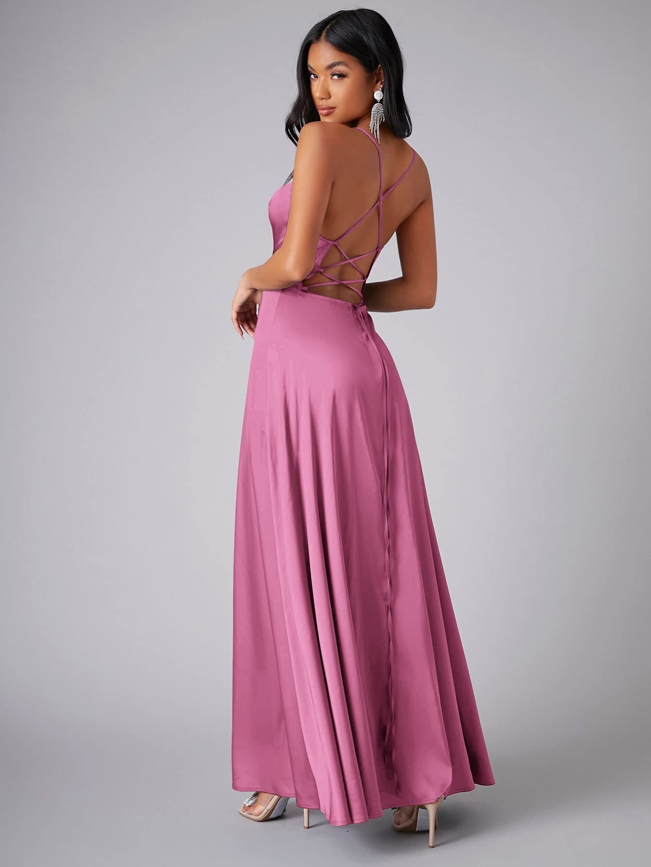 Dames Mouwloze Zijde Maxi Jurk Voor Lente En Zomer Met Vloeiend Ontwerp
