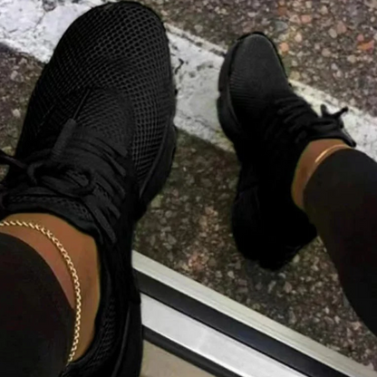 Dames Ademend Lichtgewicht Sneakers met Antislipzool en Vetersluiting